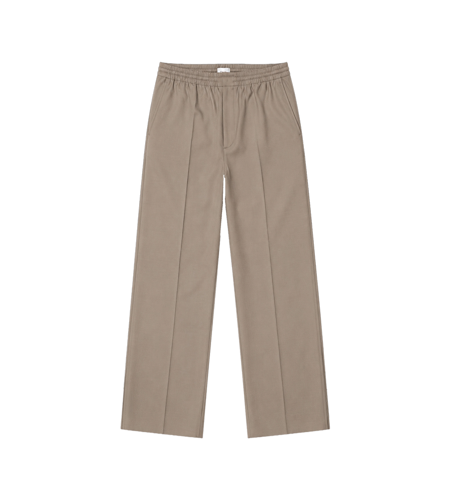 Lichte wolle grain broek in Desert Taupe