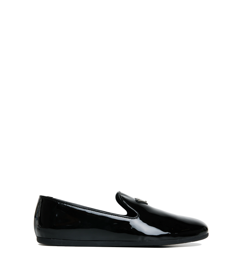 Patent Leather Slip-on Shoes Black - 9