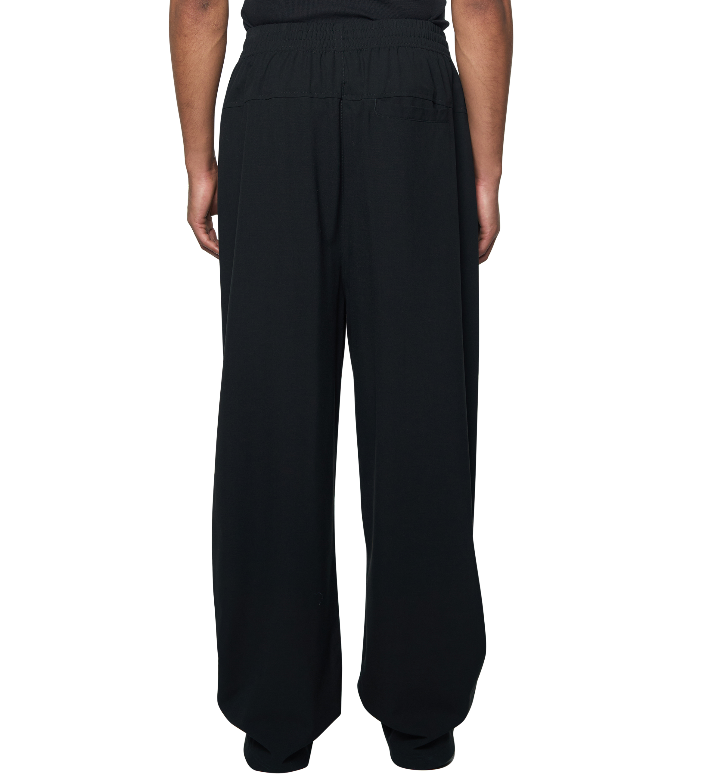 Logo Wool Pants Black