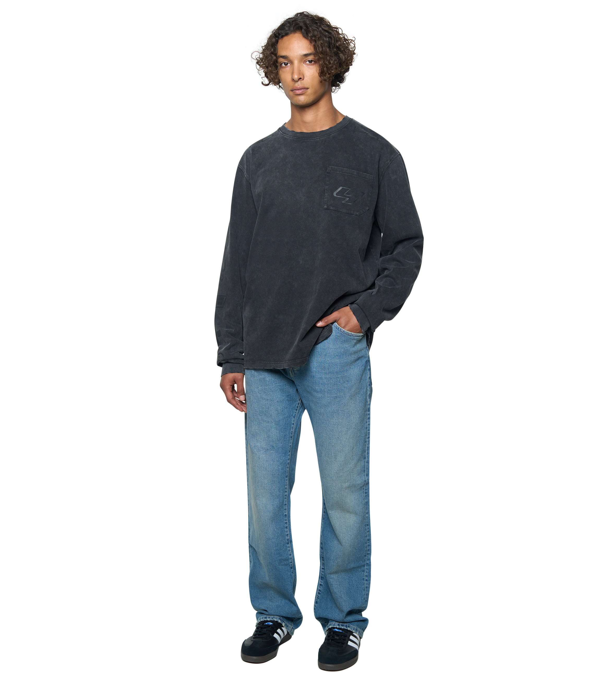 Race Comp Longsleeve T-Shirt Washed Black