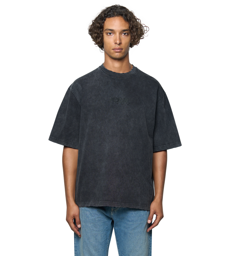 Circles Boxy T-Shirt Washed Black