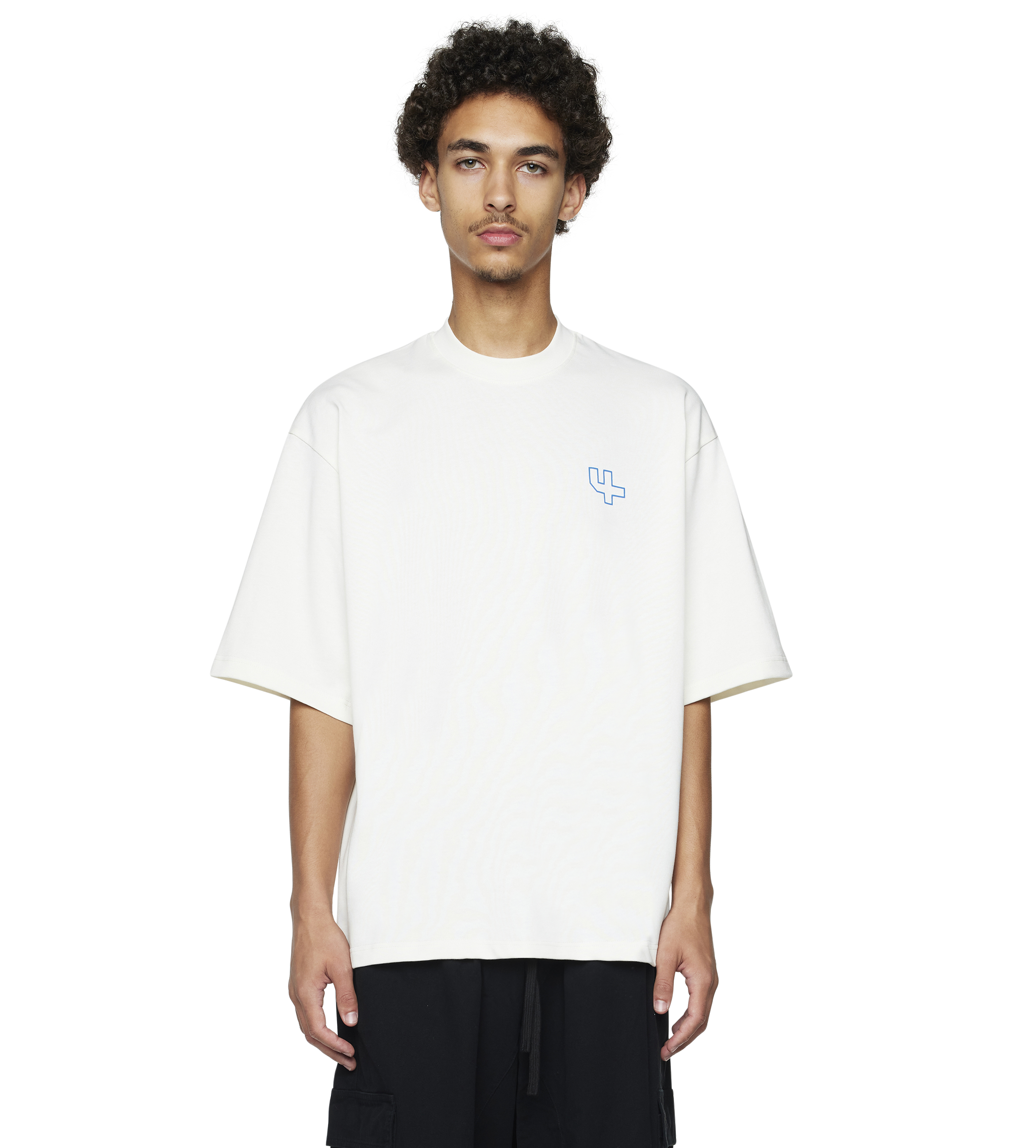 Outline Boxy fit T-shirt Cannoli/ Princess Blue