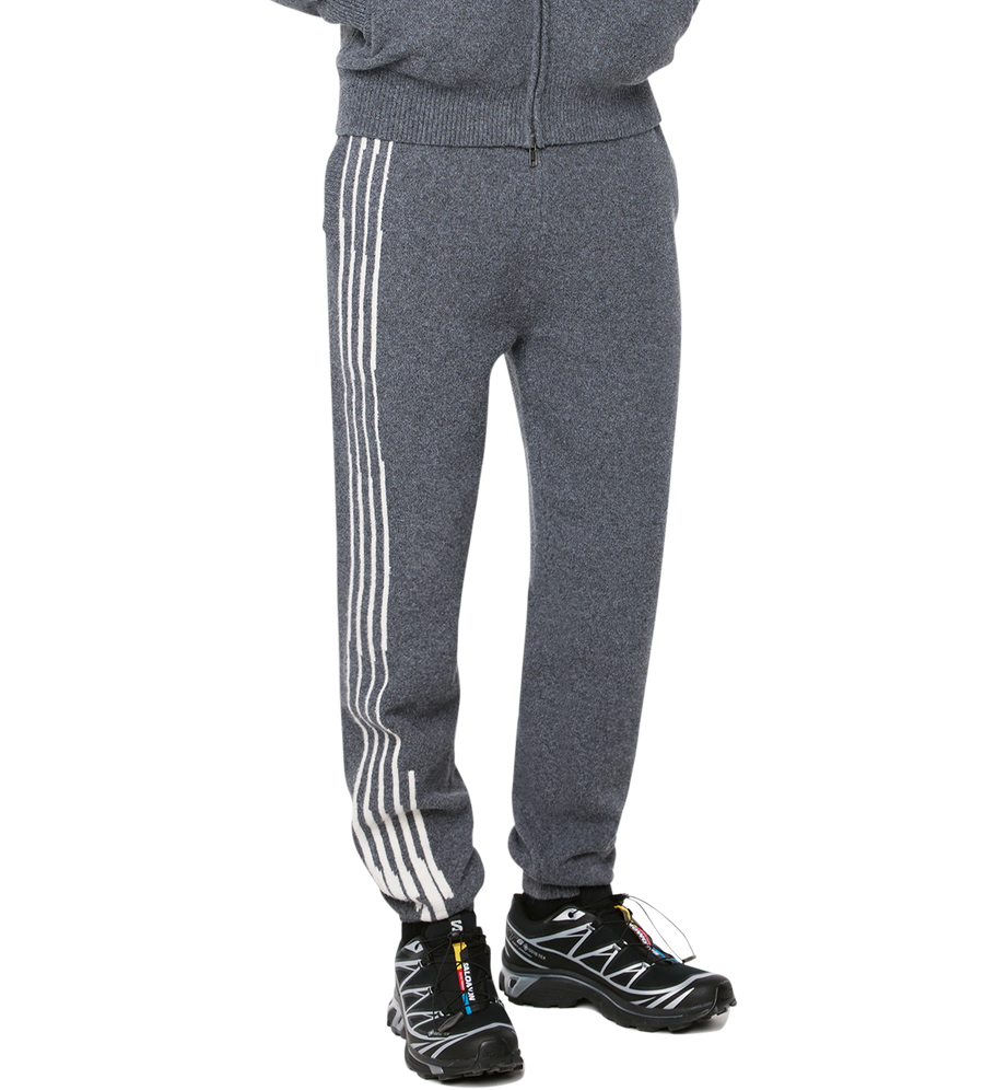 Special Knitted Pants Cuffed Grey/ White