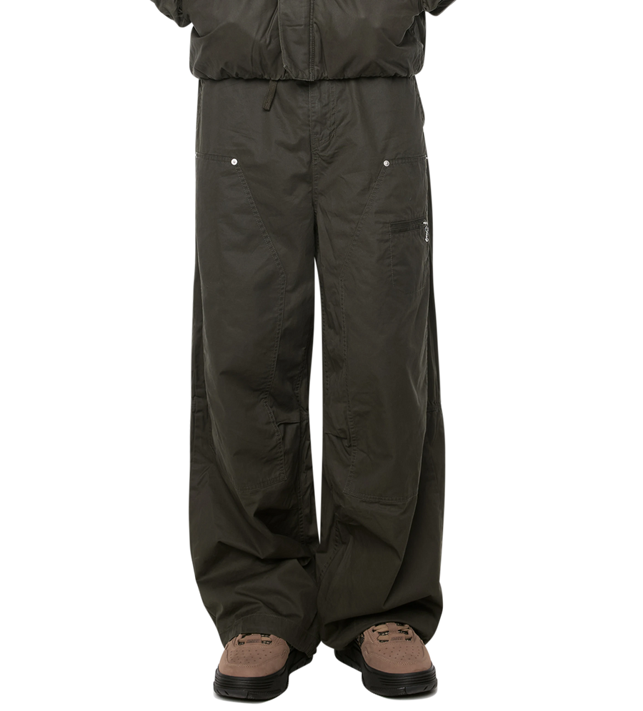 Logo Double Layered Pants Green