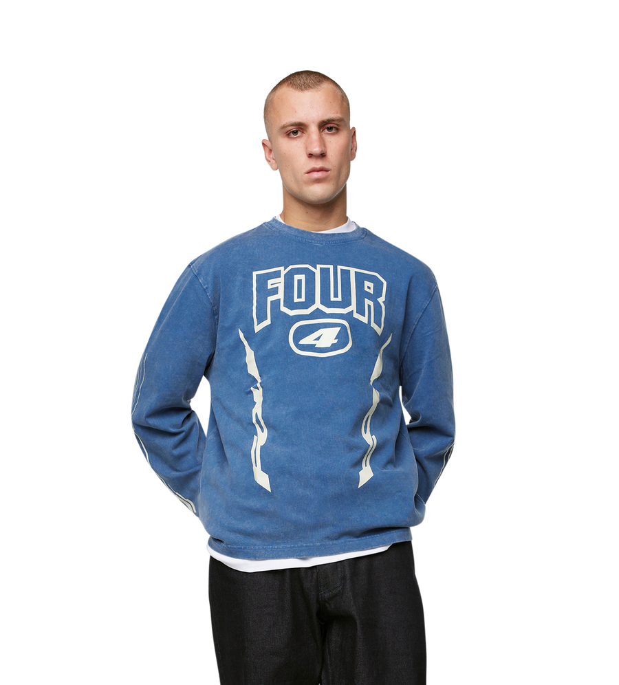 Arrow Logo Boxy Longsleeve Washed Blue