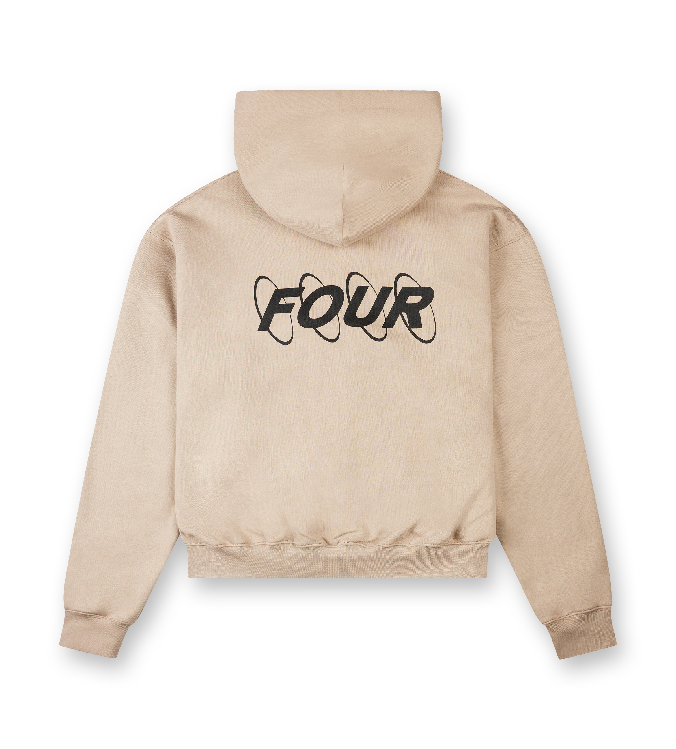 Circles Boxy Zip Up Hoodie Vintage Khaki