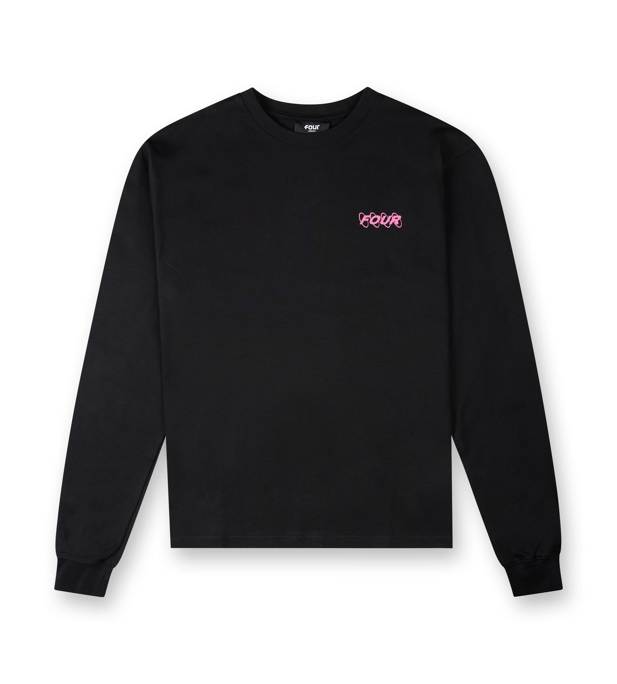 Circles Longsleeve T-shirt Black/ Pink