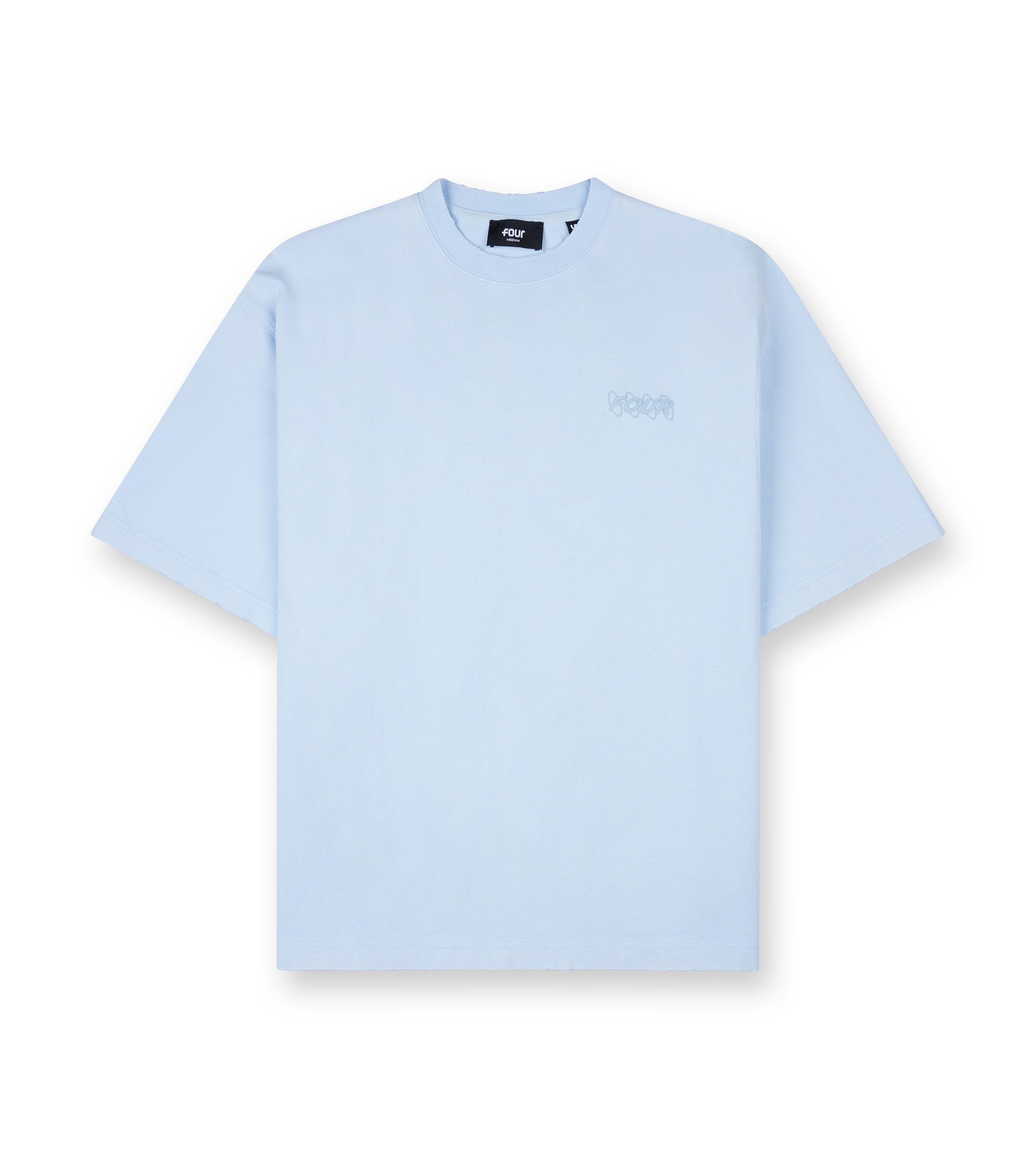 Circles Boxy T-shirt Washed Ice Blue