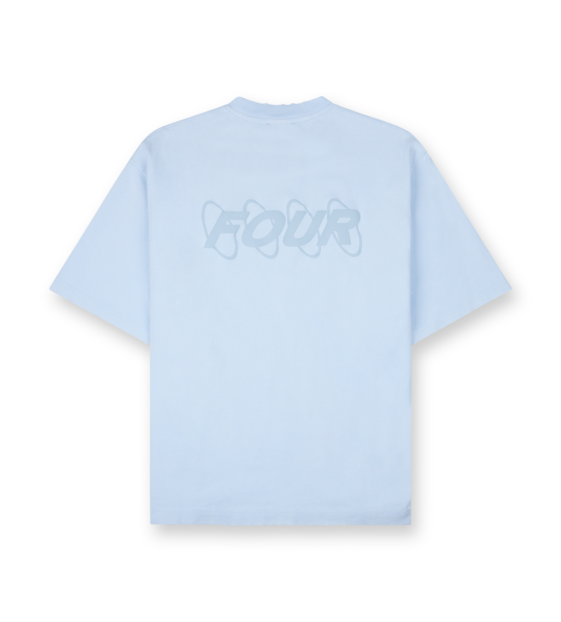 Circles Boxy T-shirt Washed Ice Blue