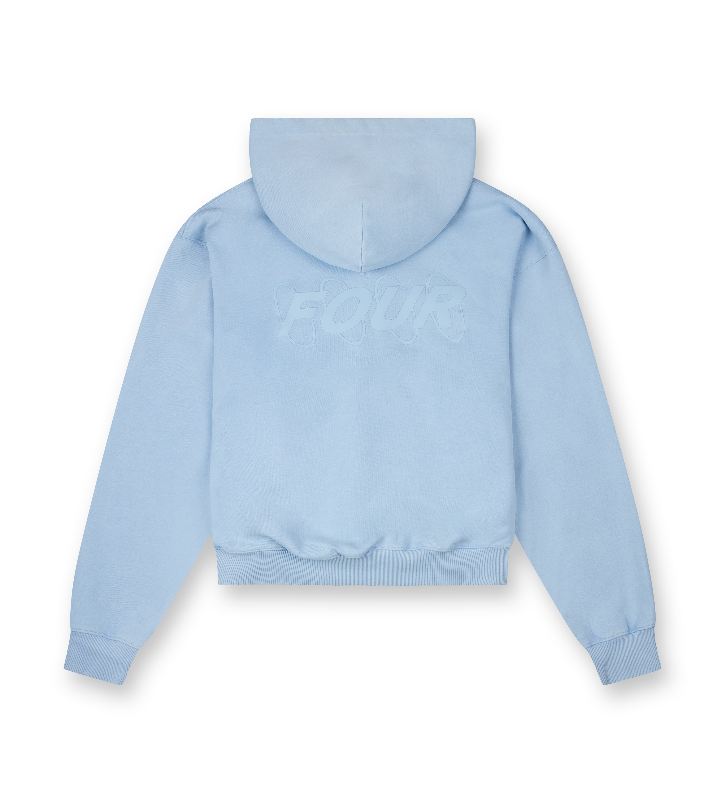 Circles Zip Up Hoodie Washed Ice Blue