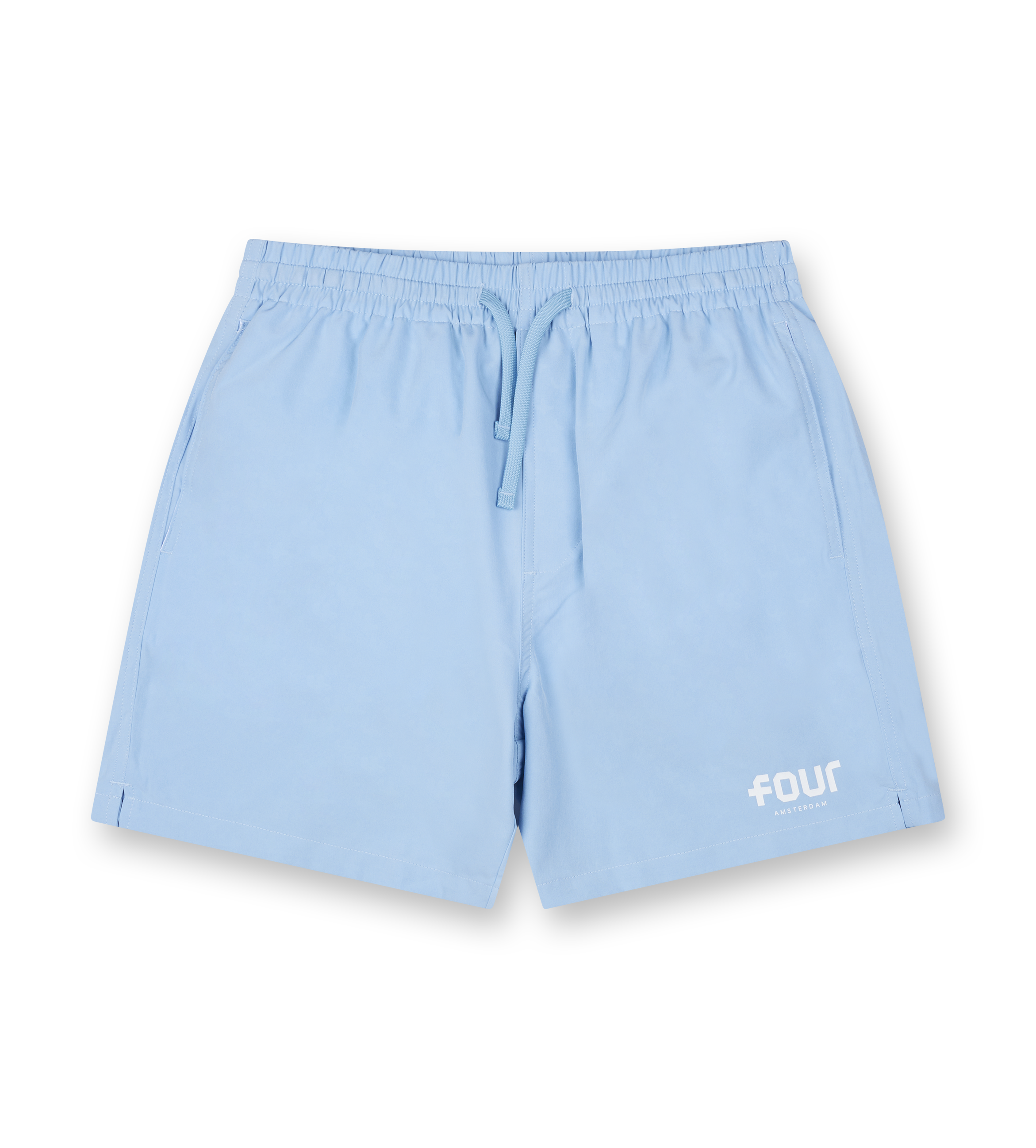 Logo 4AOP Swim Shorts Ice Blue/ White