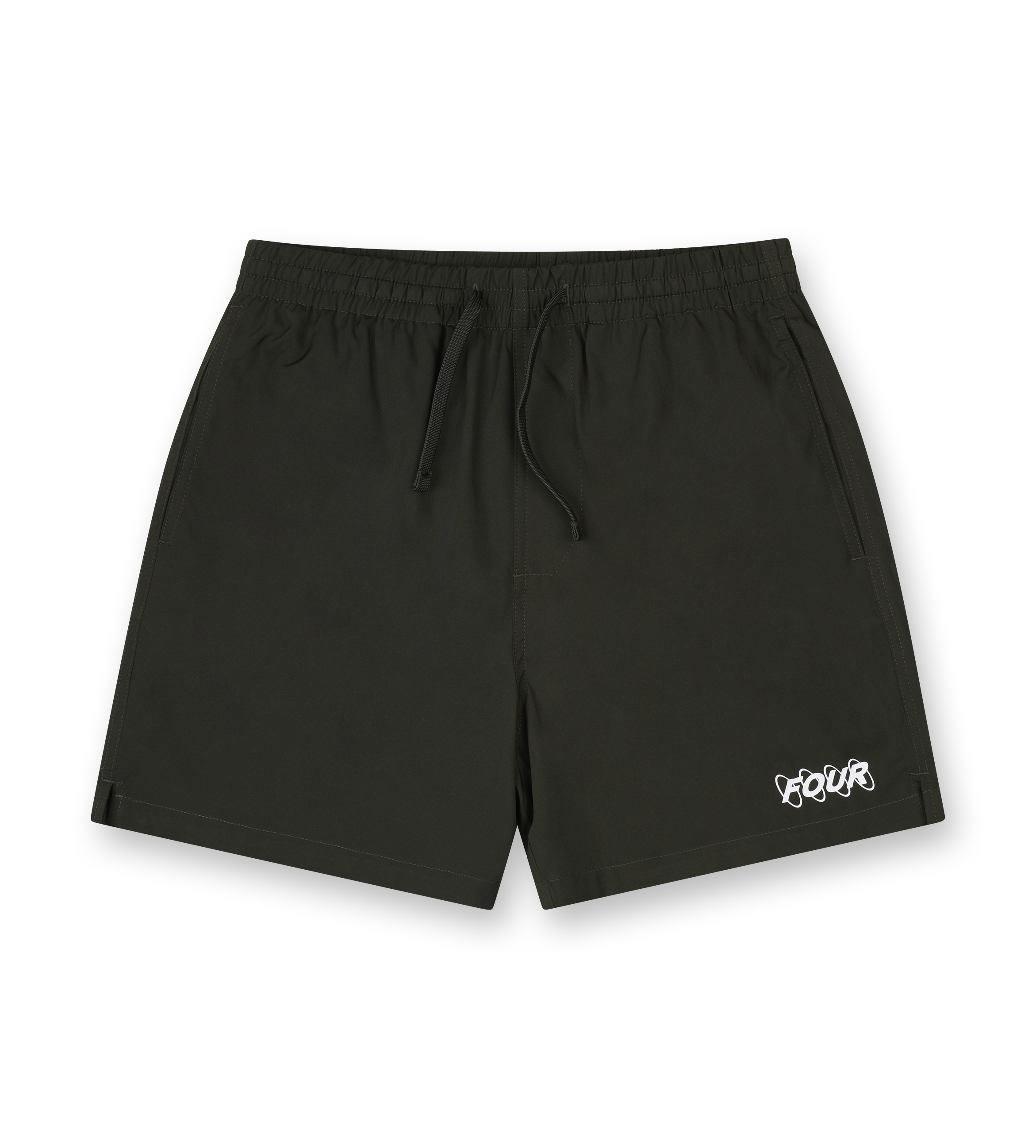 Circles Swim Shorts Army Green/ White