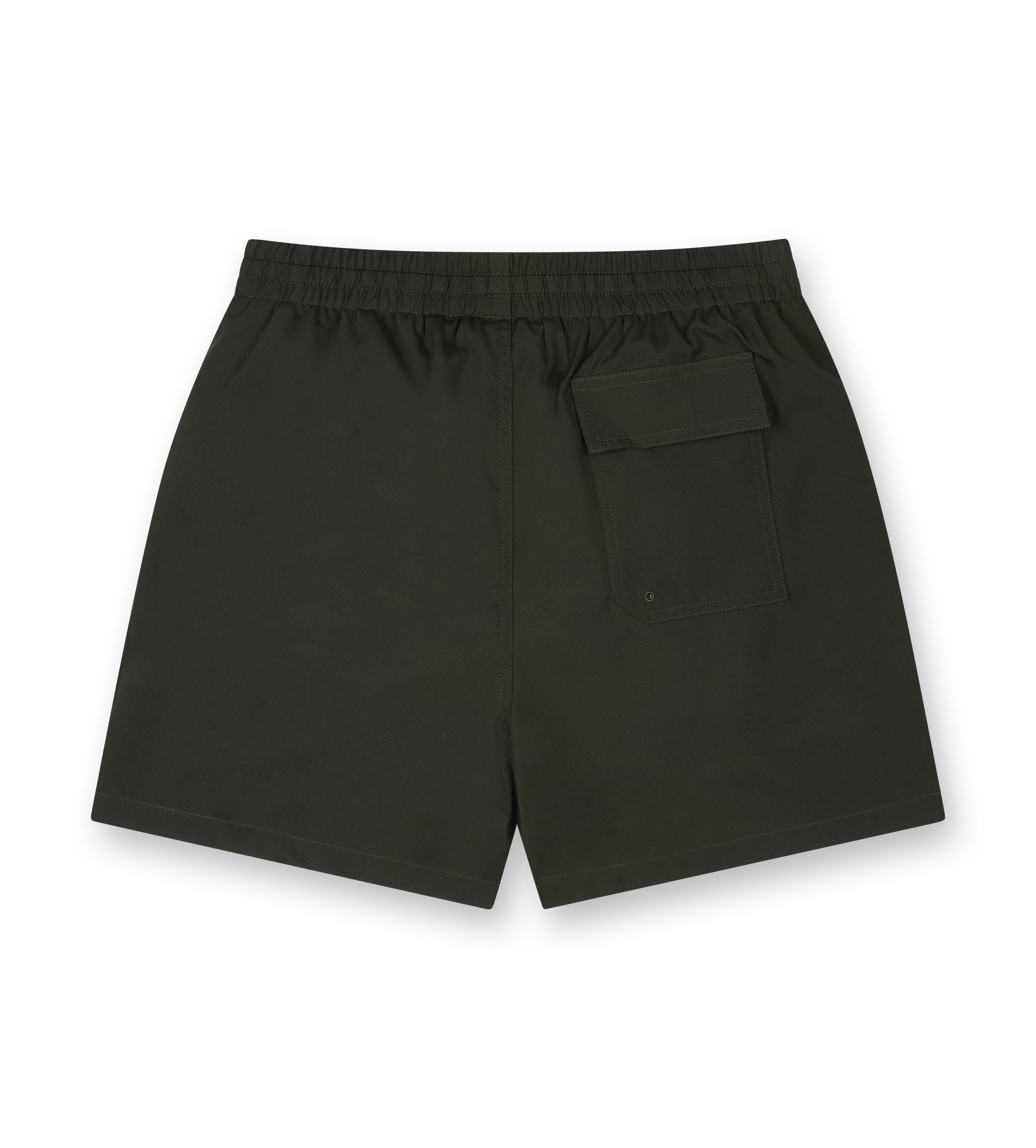 Circles Swim Shorts Army Green/ White