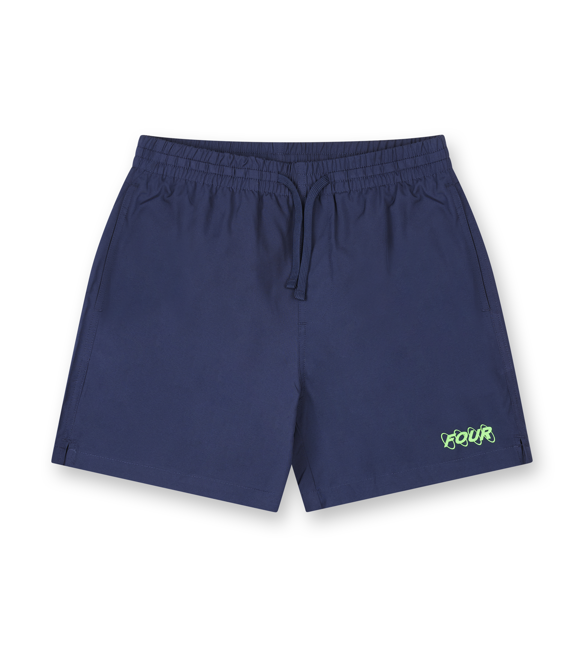 Circles Swim Shorts Marine Blue/ Neon Green