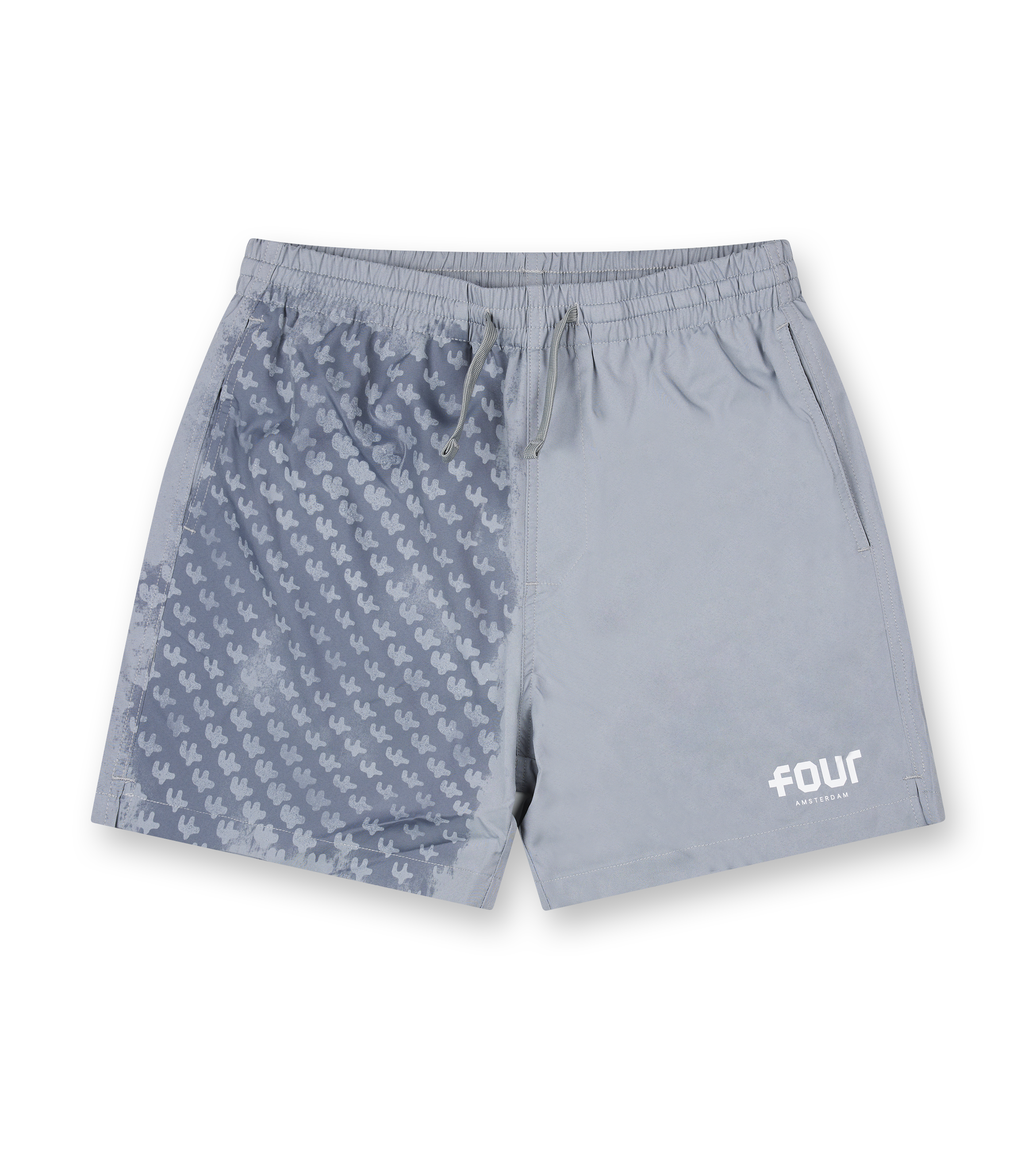 Logo 4AOP Swim Shorts Mockingbird Grey/ White