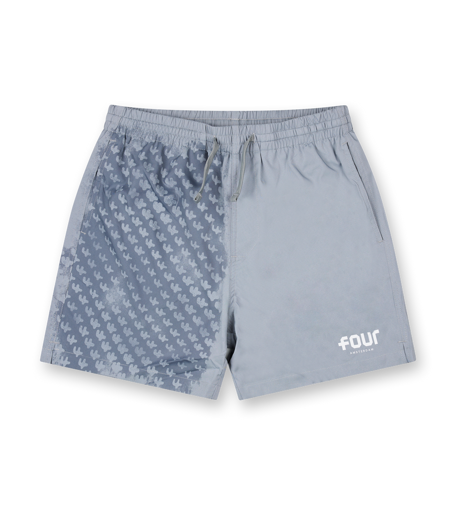Logo 4AOP Swim Shorts Mockingbird Grey/ White