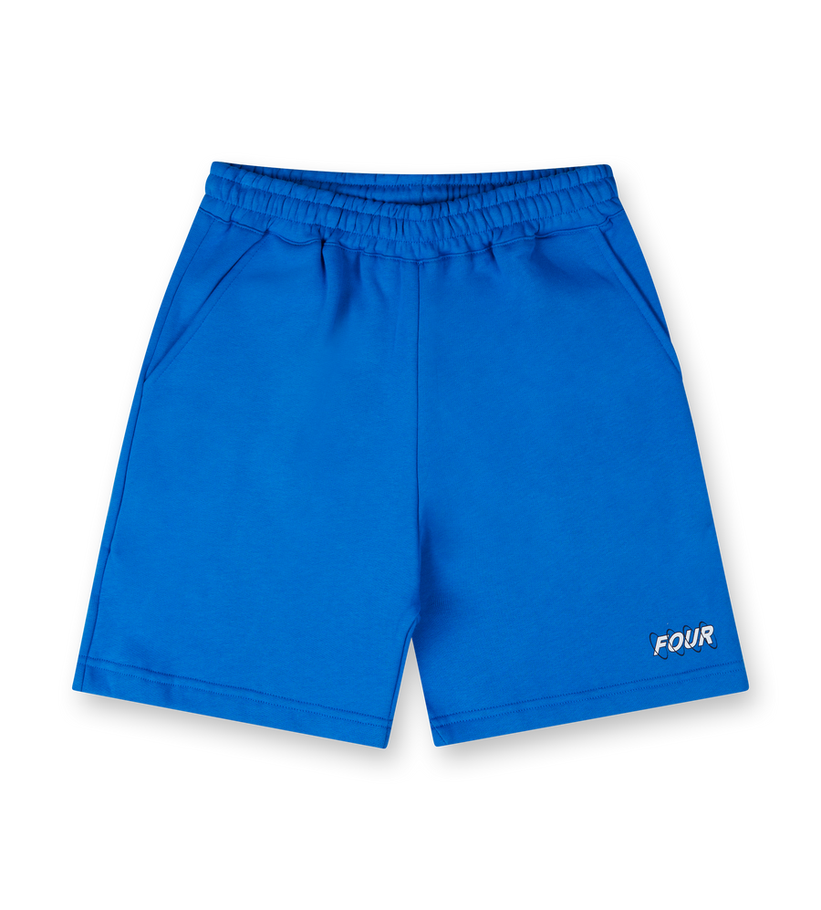 Circles Shorts Princess Blue/ White