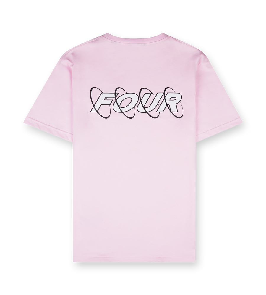 Circles T-shirt Soft Pink/ White