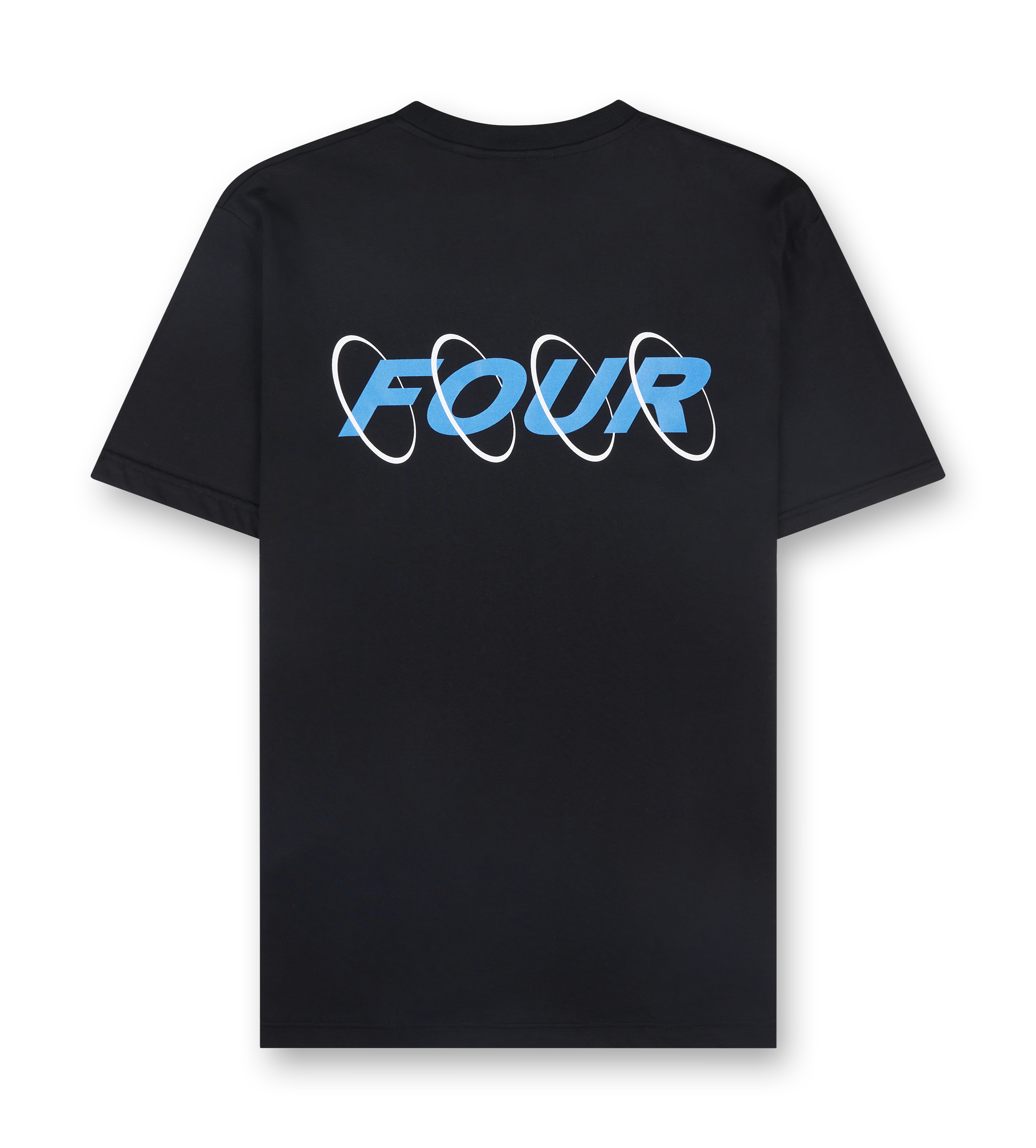 Circles T-shirt Black/ Princess Blue