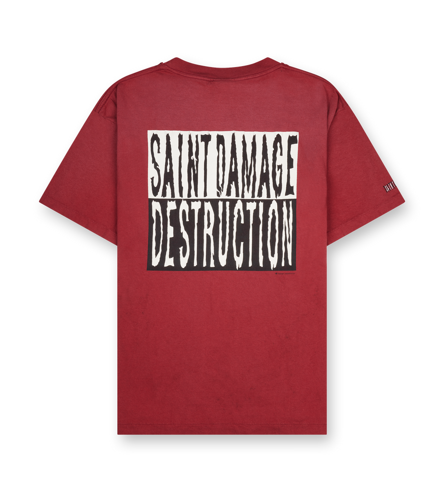Saint Mxxxxxx Short Sleeve printed T-shirt in Burgundy