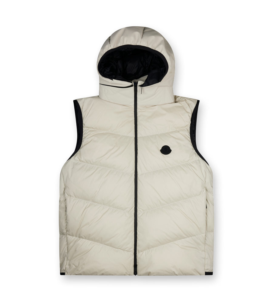 Moncler Guersac Diagonal-Quilted Hooded Down Gilet