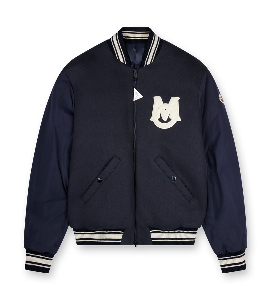 Moncler Vennes Reversible Down Bomber Jacket in Navy