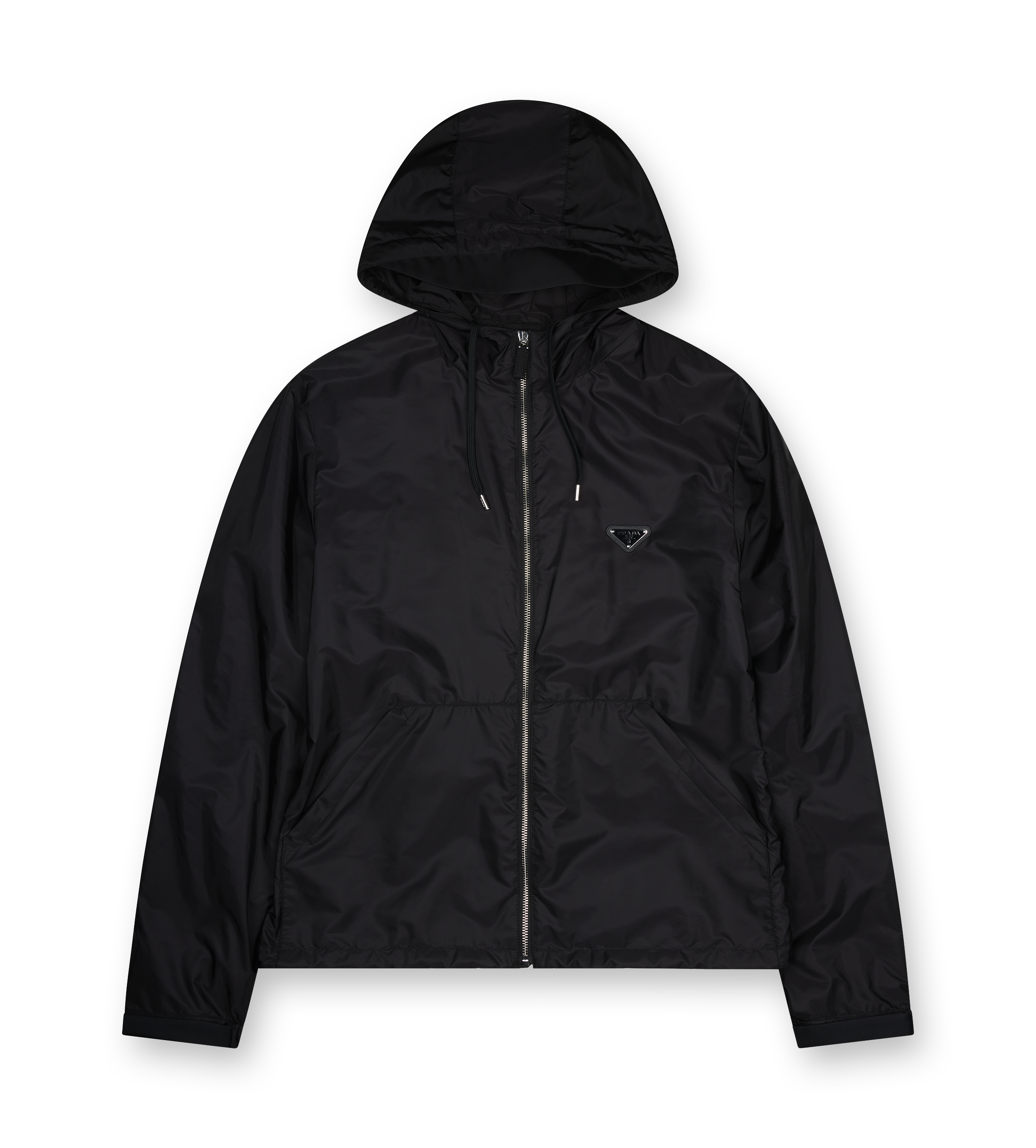 Prada Re-Nylon Hooded Jacket in Black