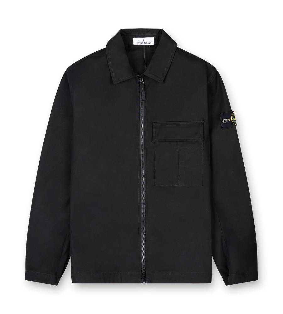 Stone Island Comfort-fit overshirt with gusseted chest pocket