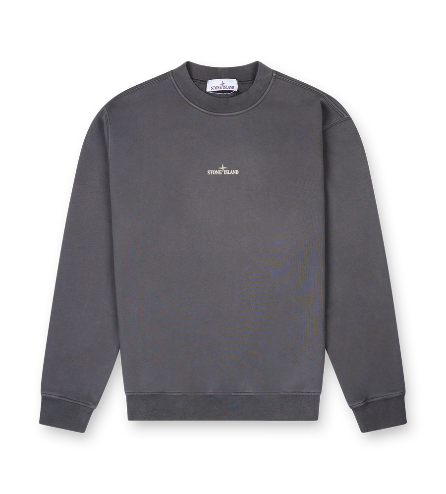 Stone Island Oversized-fit crewneck sweatshirt with 'Industrial Four' print