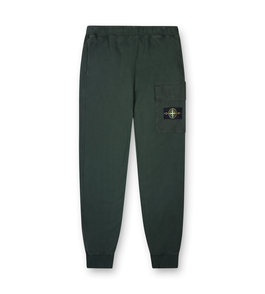 Stone Island Regular-fit joggers with bellows leg pocket in Juniper