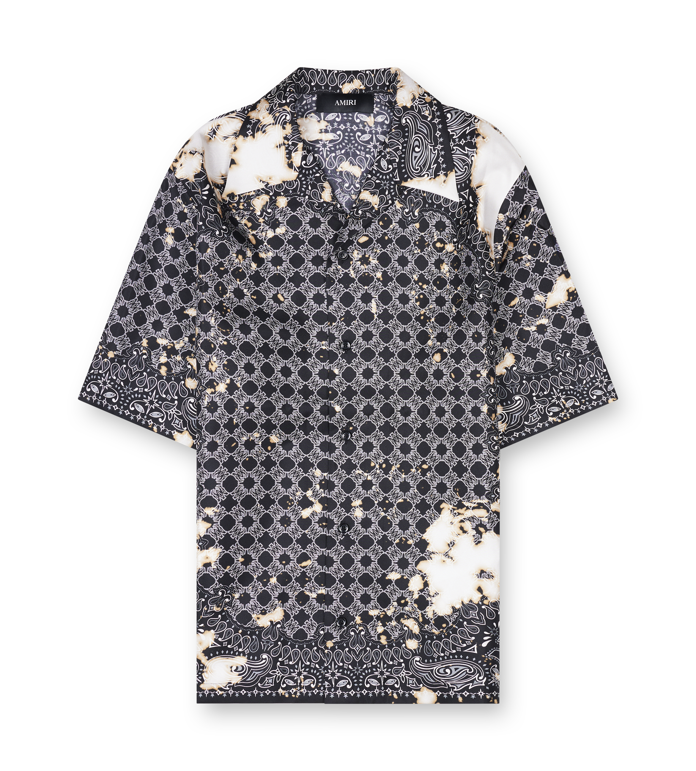 Amiri Bowling Shirt Bleach Bandana in Black