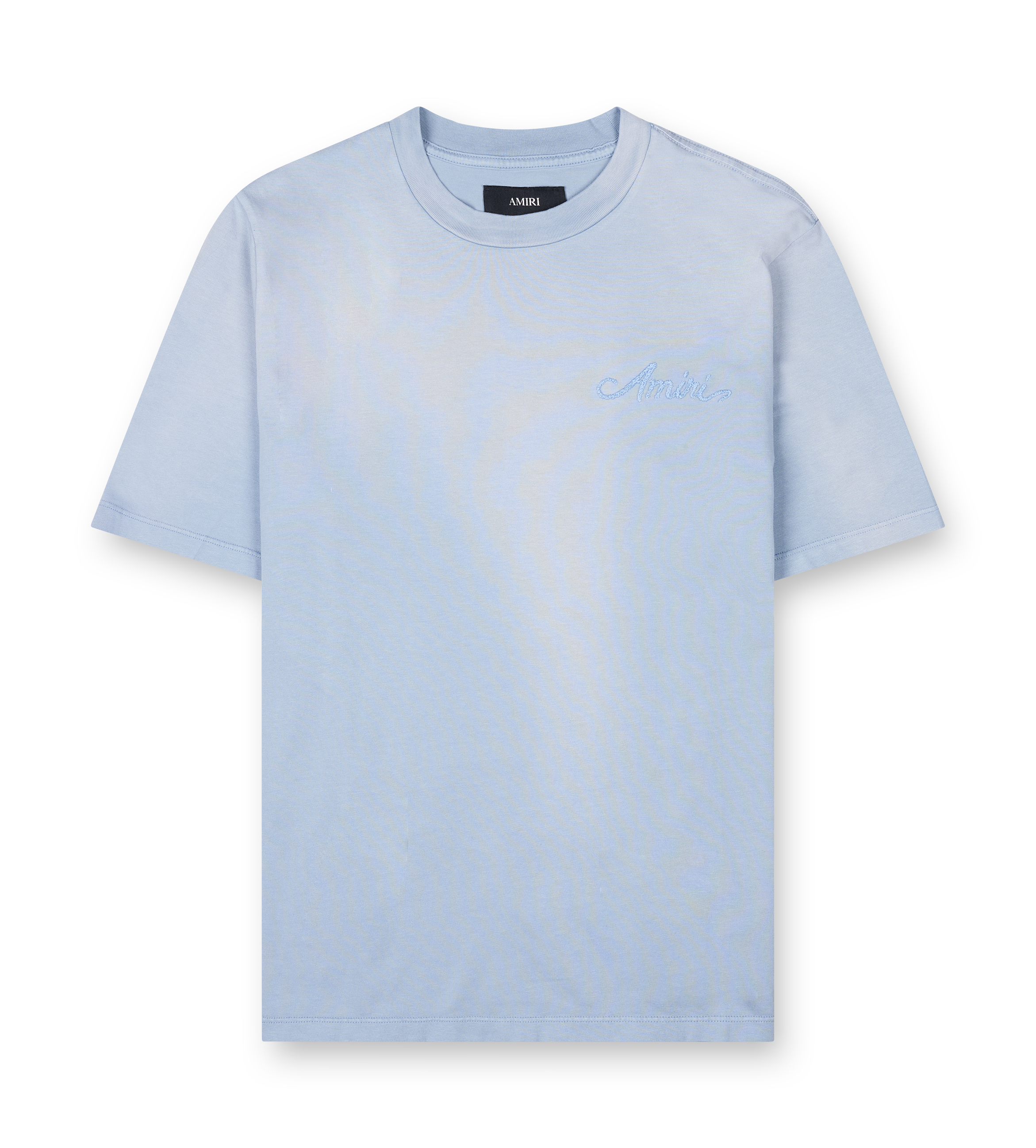 Amiri Bleach Bandana Patch T-shirt in Ashley Blue