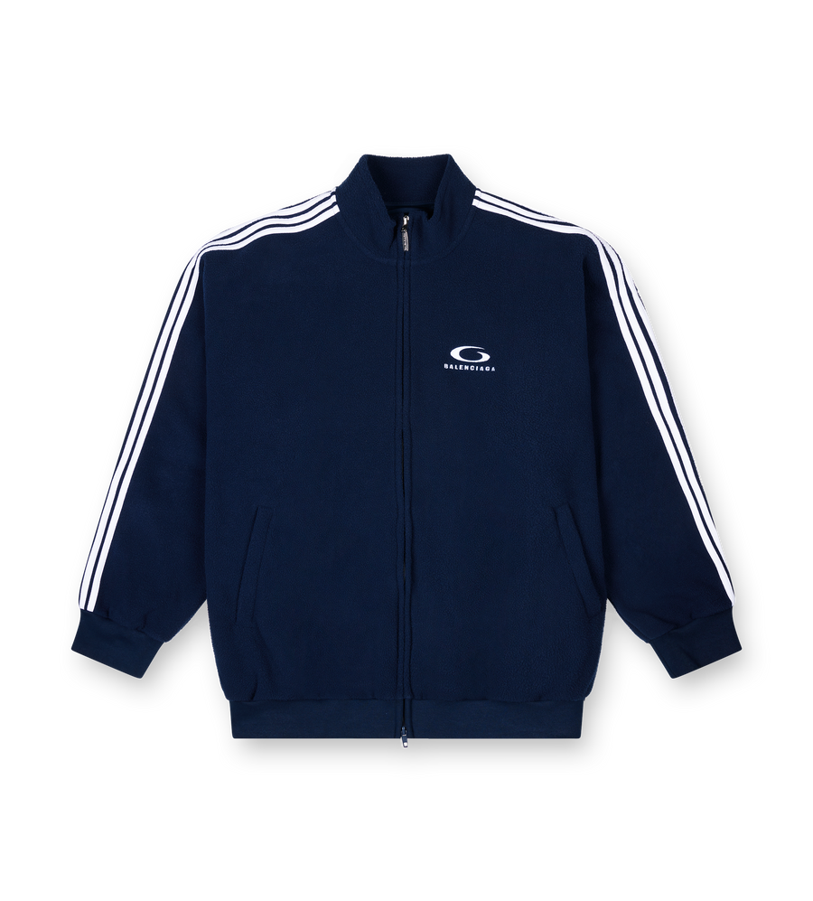 Balenciaga Loop Sports Icon Zip-Up Jacket in Navy and White
