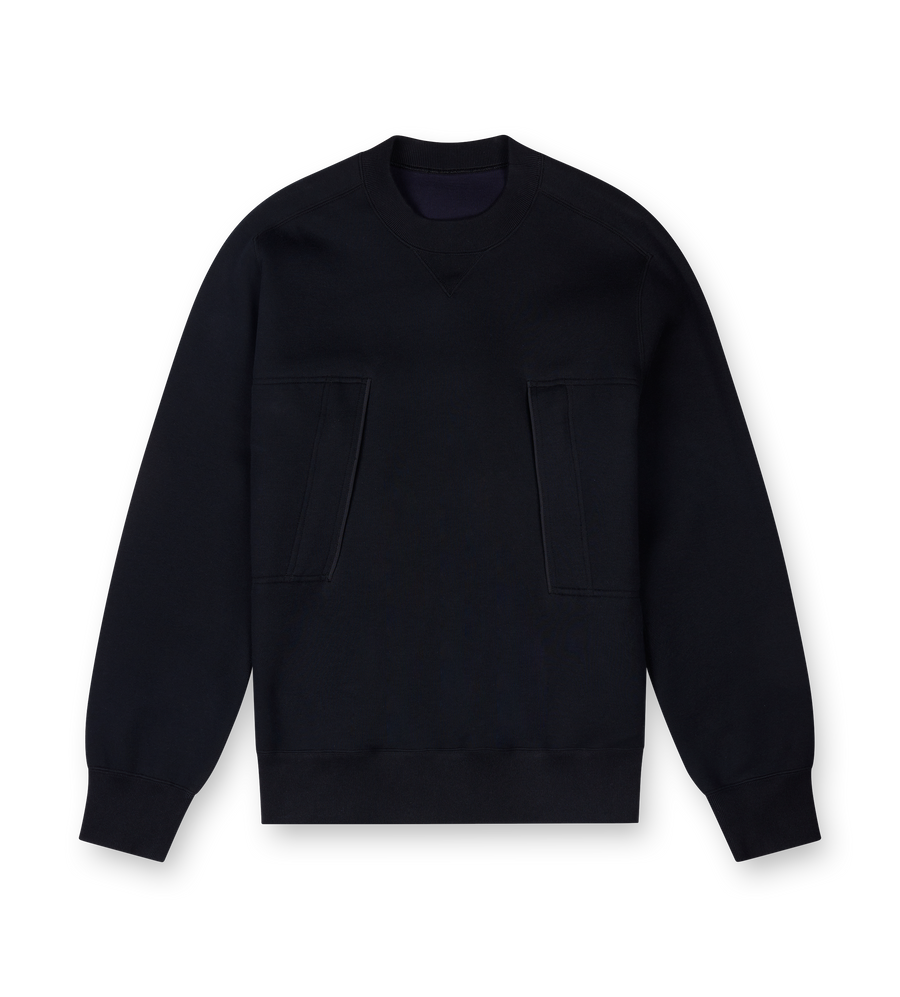 Sacai Sponge Sweat Pullover in Black
