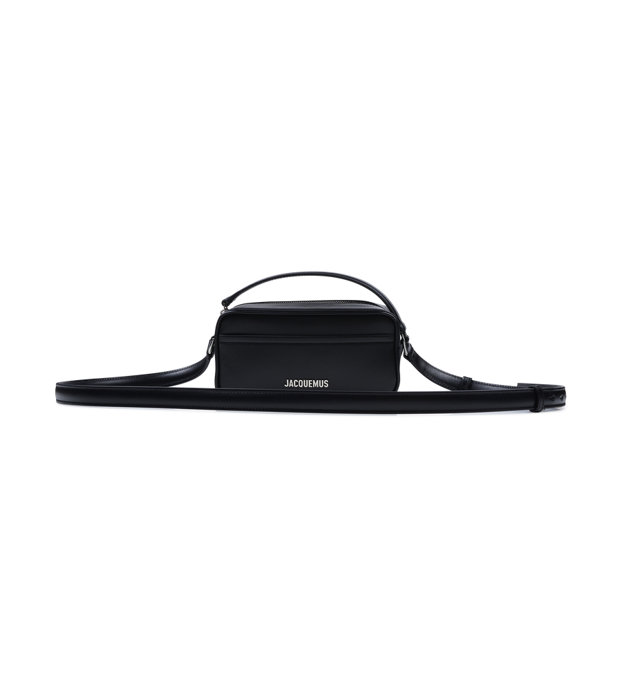Jacquemus Le Baneto Leather Camera Bag in Black