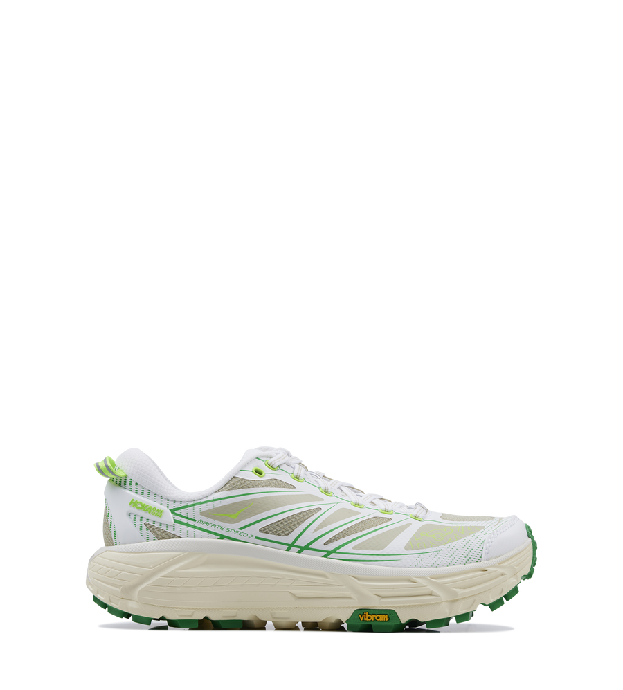 Hoka Mafate Speed 2 Sneakers in White / Fresh Cut Grass