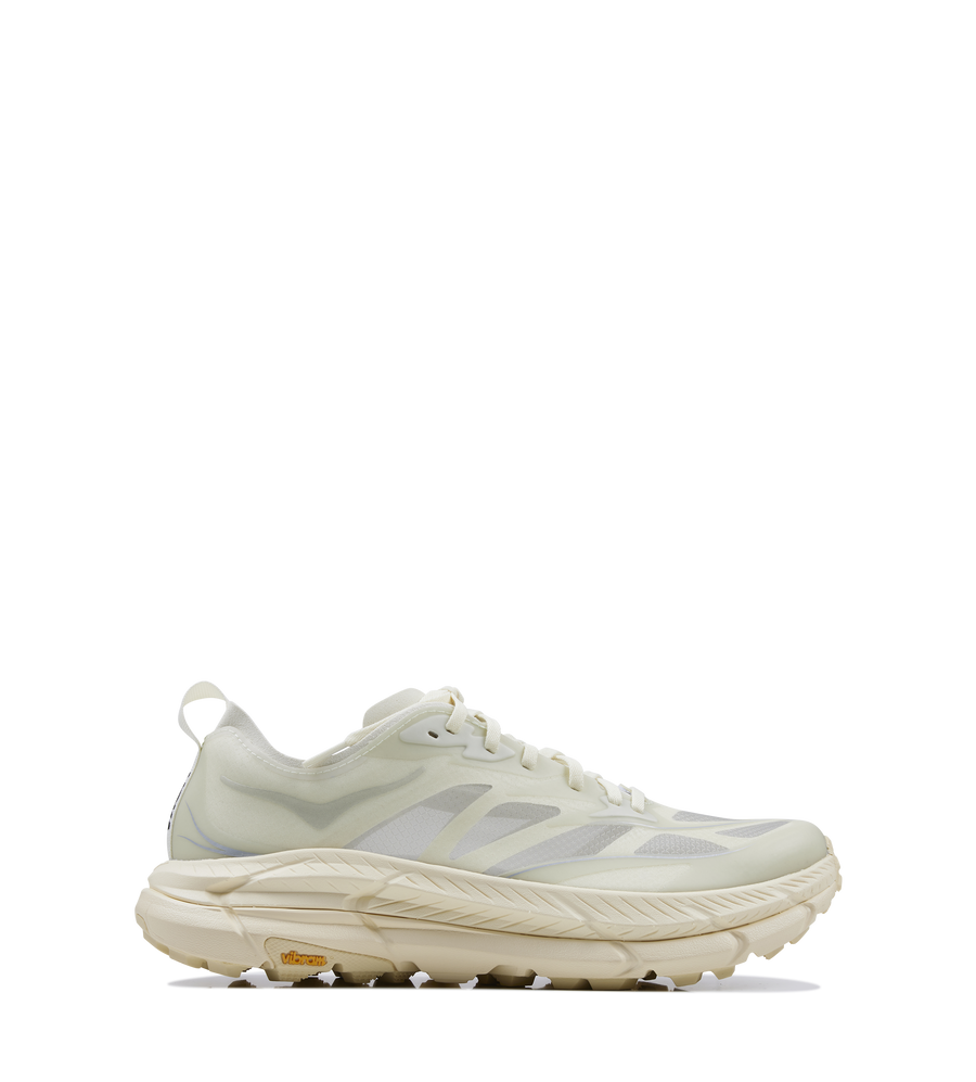 Hoka Mafate Speed 4 Sneakers in Truffle Salt / Vintage Yellow