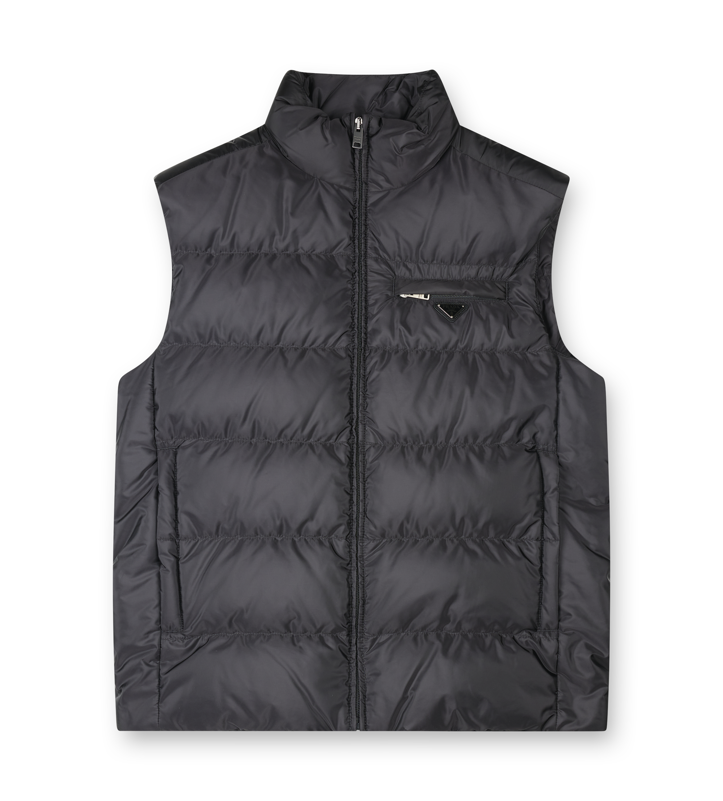 Prada Re-Nylon Padded Down Gilet in Black