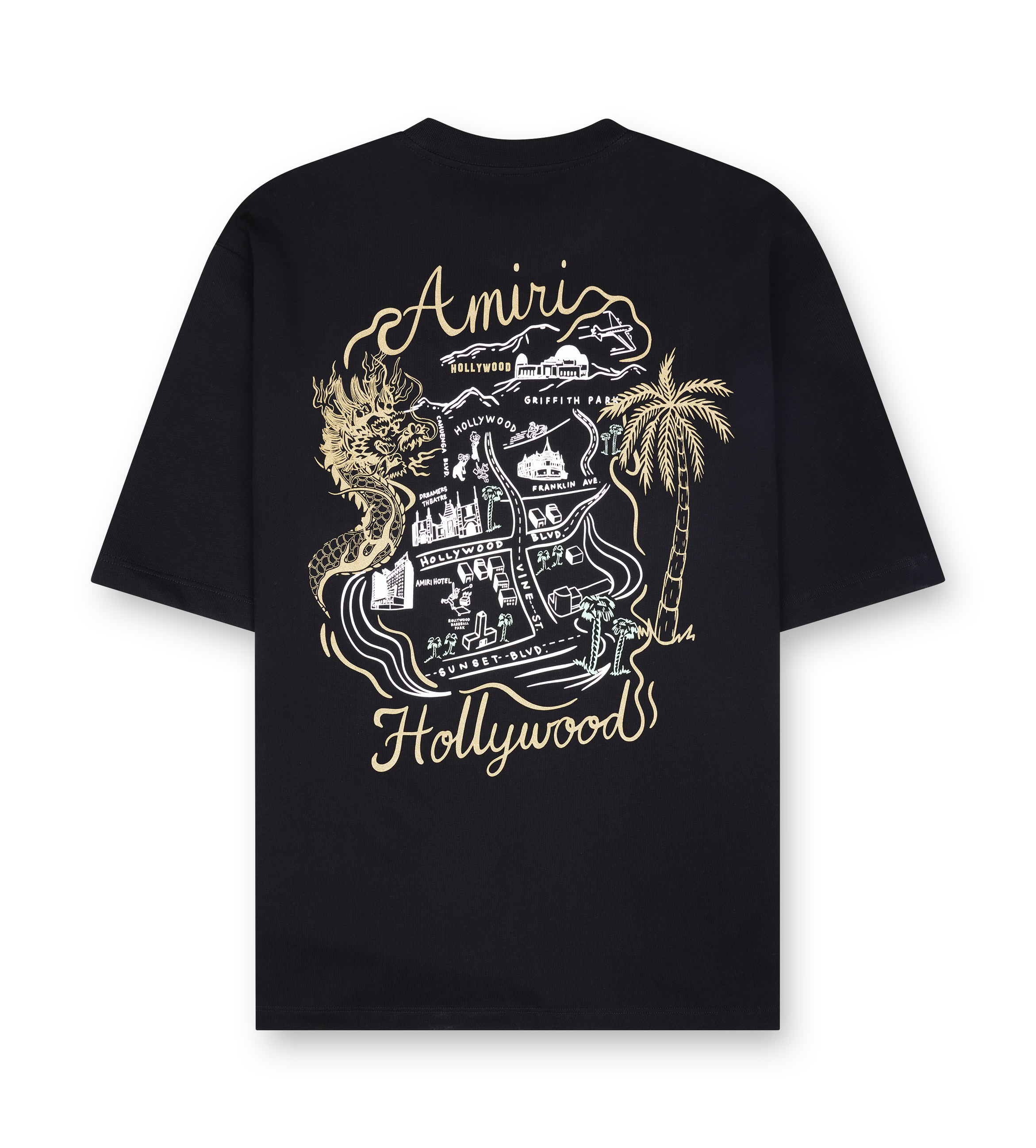 AMIRI Hollywood Oversized T-shirt in Black