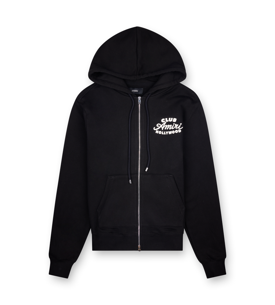 AMIRI Club Zip Hoodie in Black