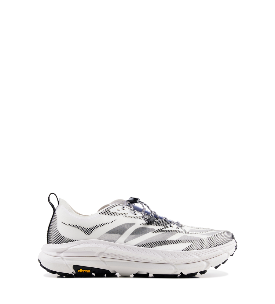 Hoka Mafate Speed 4 Sneakers in White / Black