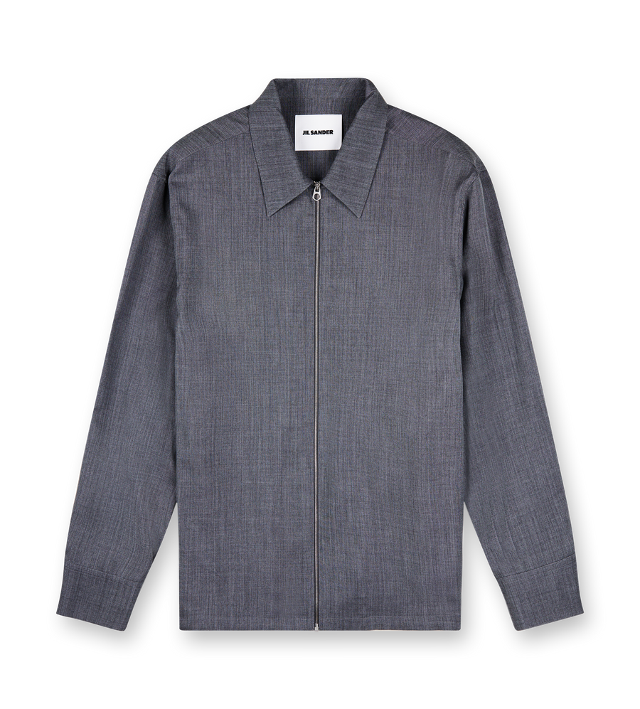 Jill Sander Zip-Up Shirt Grey