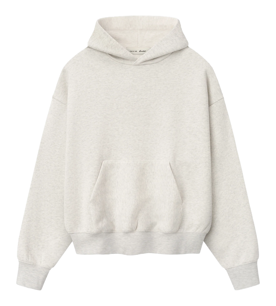 Fear of God Essentials Signature Classic Hoodie in Oatmeal Heather