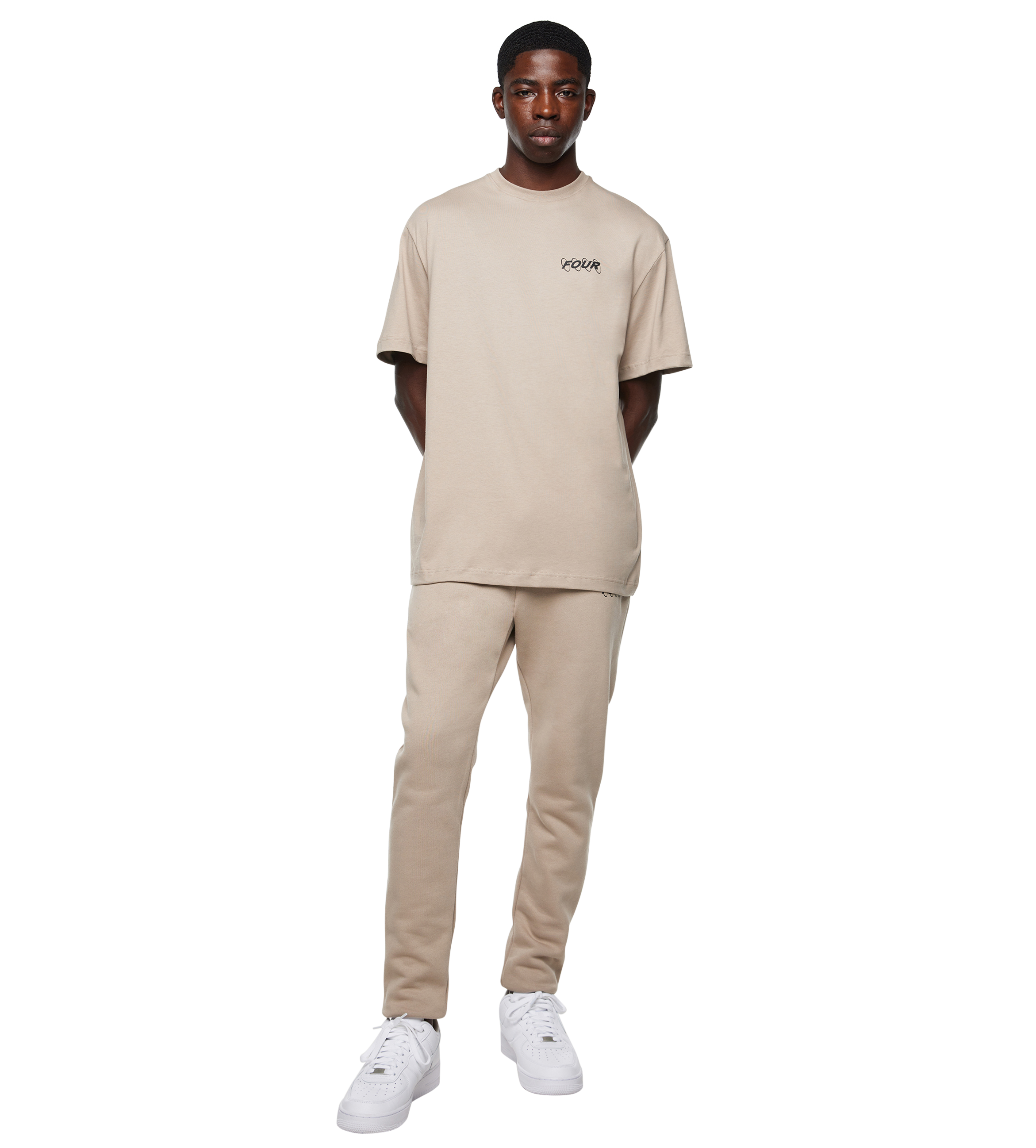 Circles Logo Sweatpants Vintage Khaki