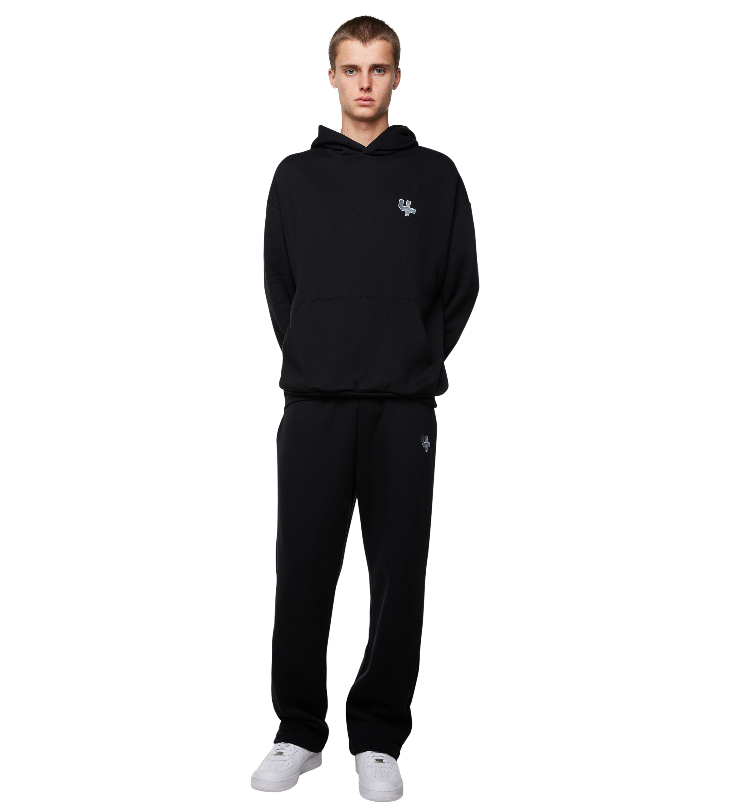 Outline Logo Hoodie Black