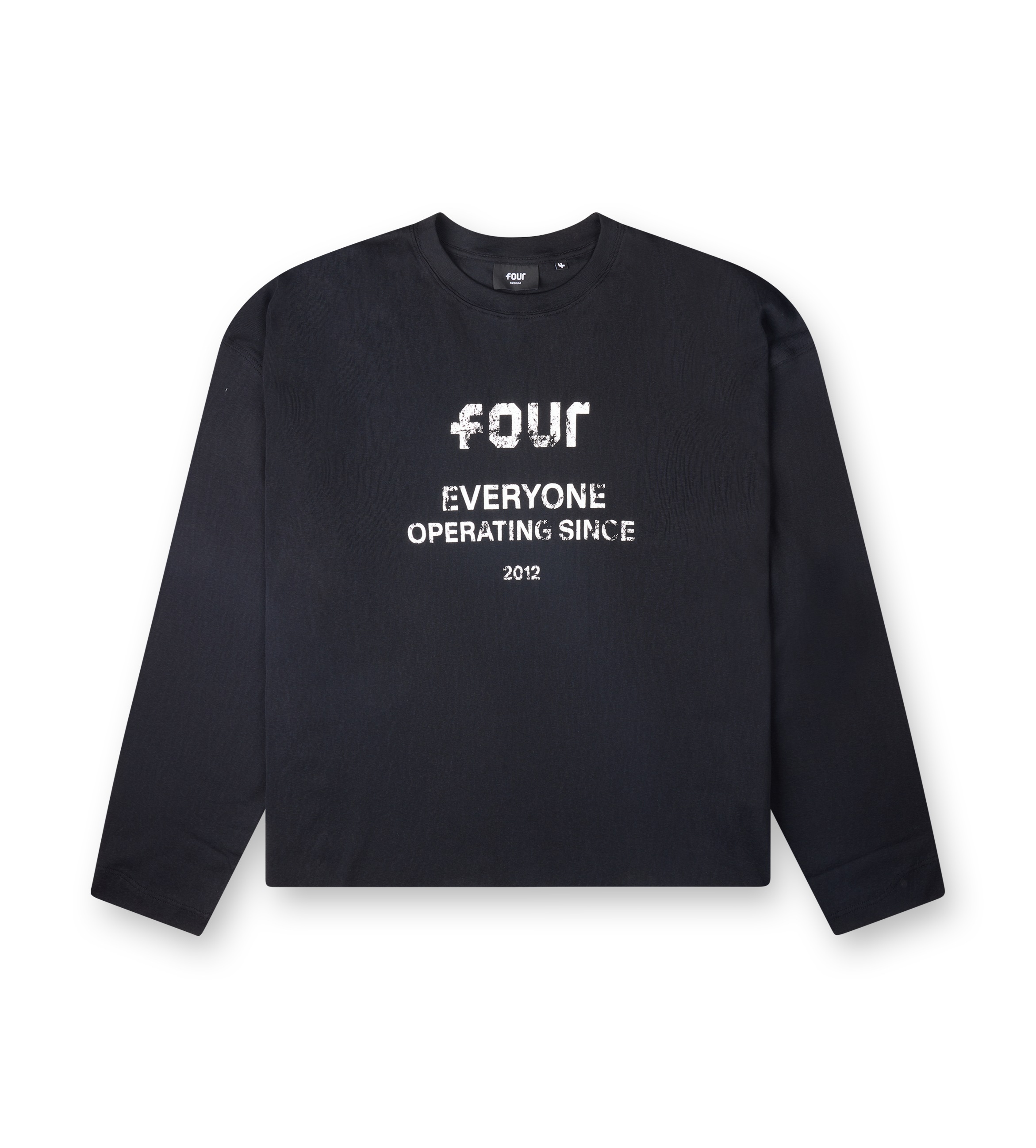 Quote Boxy Longsleeve Zwart