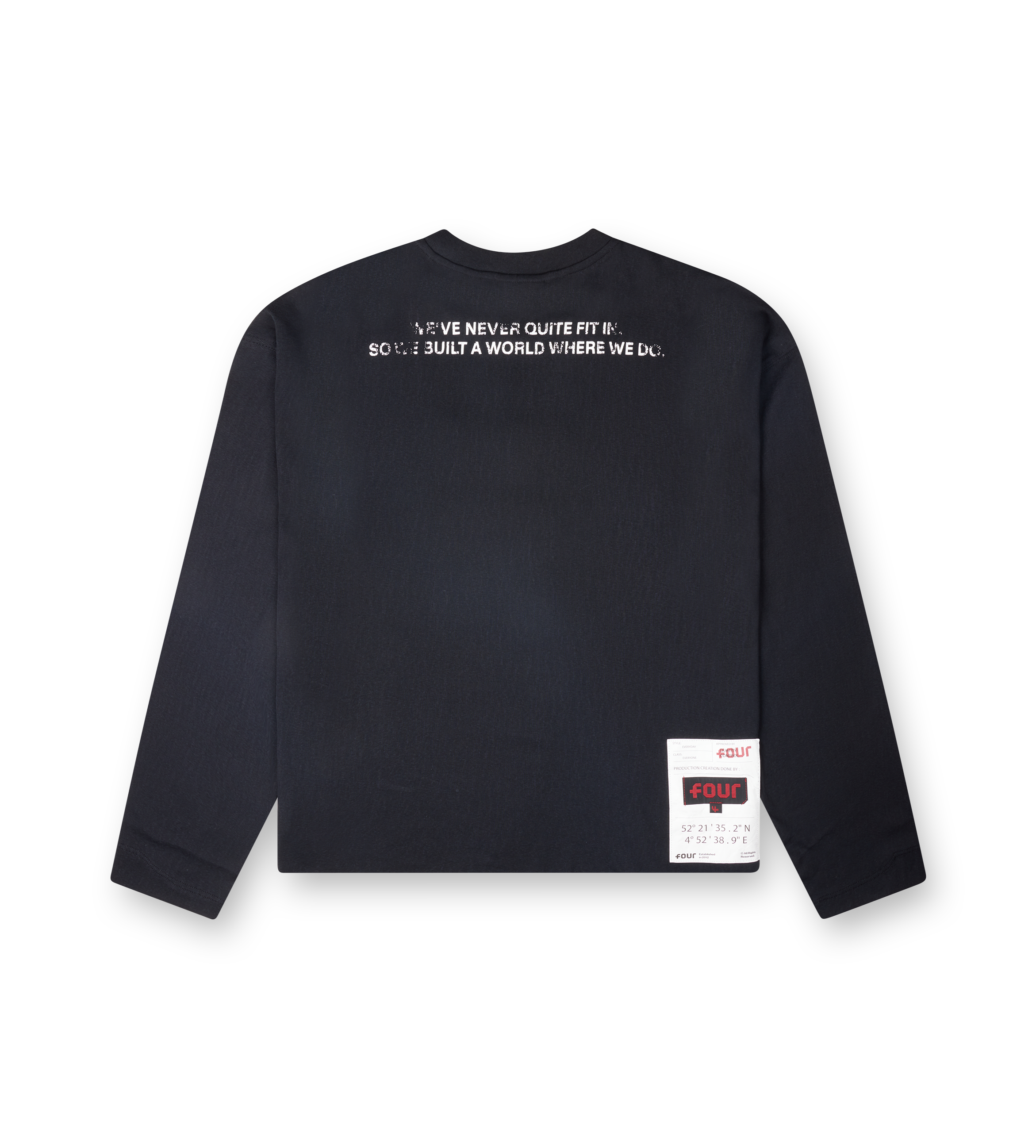 Quote Boxy Longsleeve Zwart