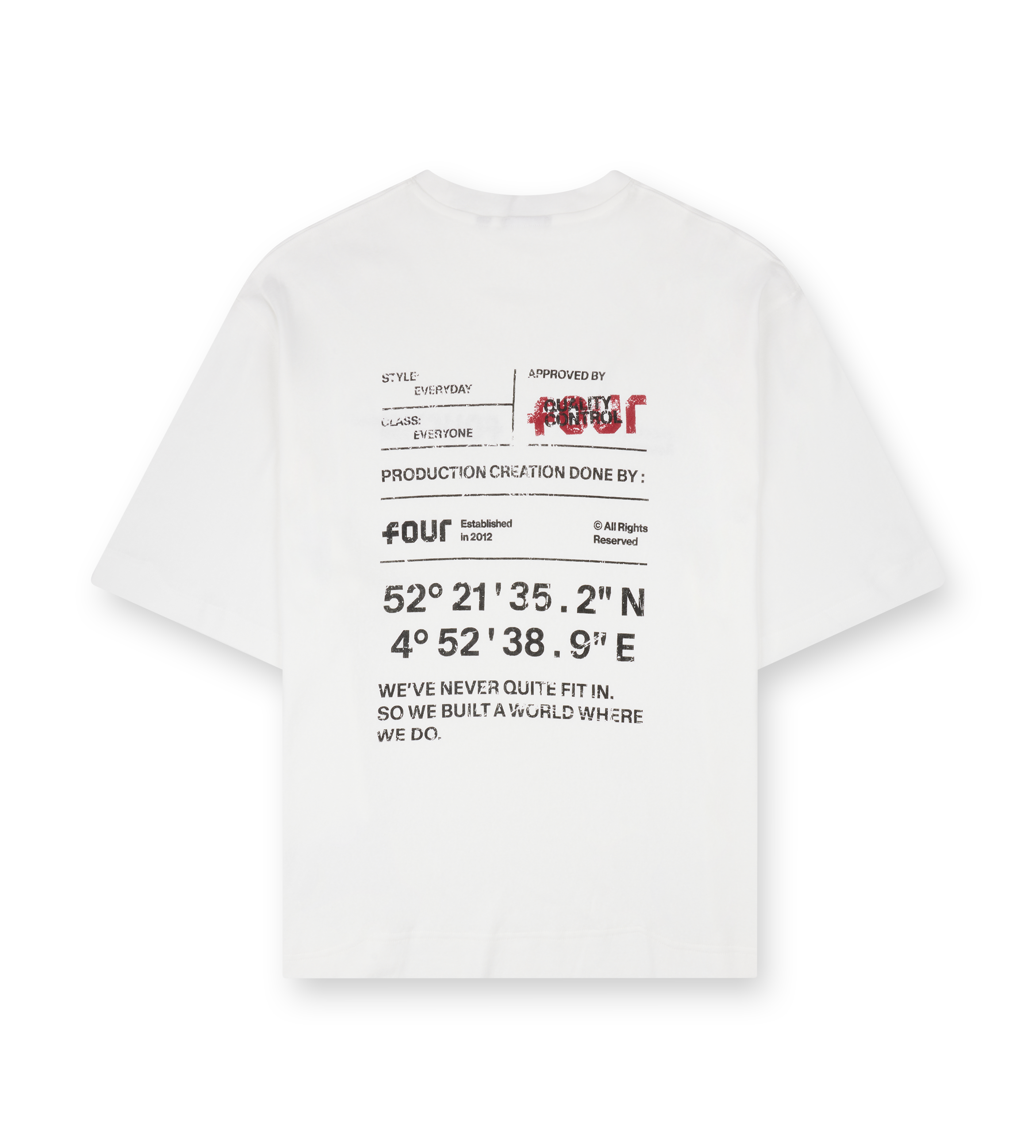 Reserved Boxy T-shirt Wit