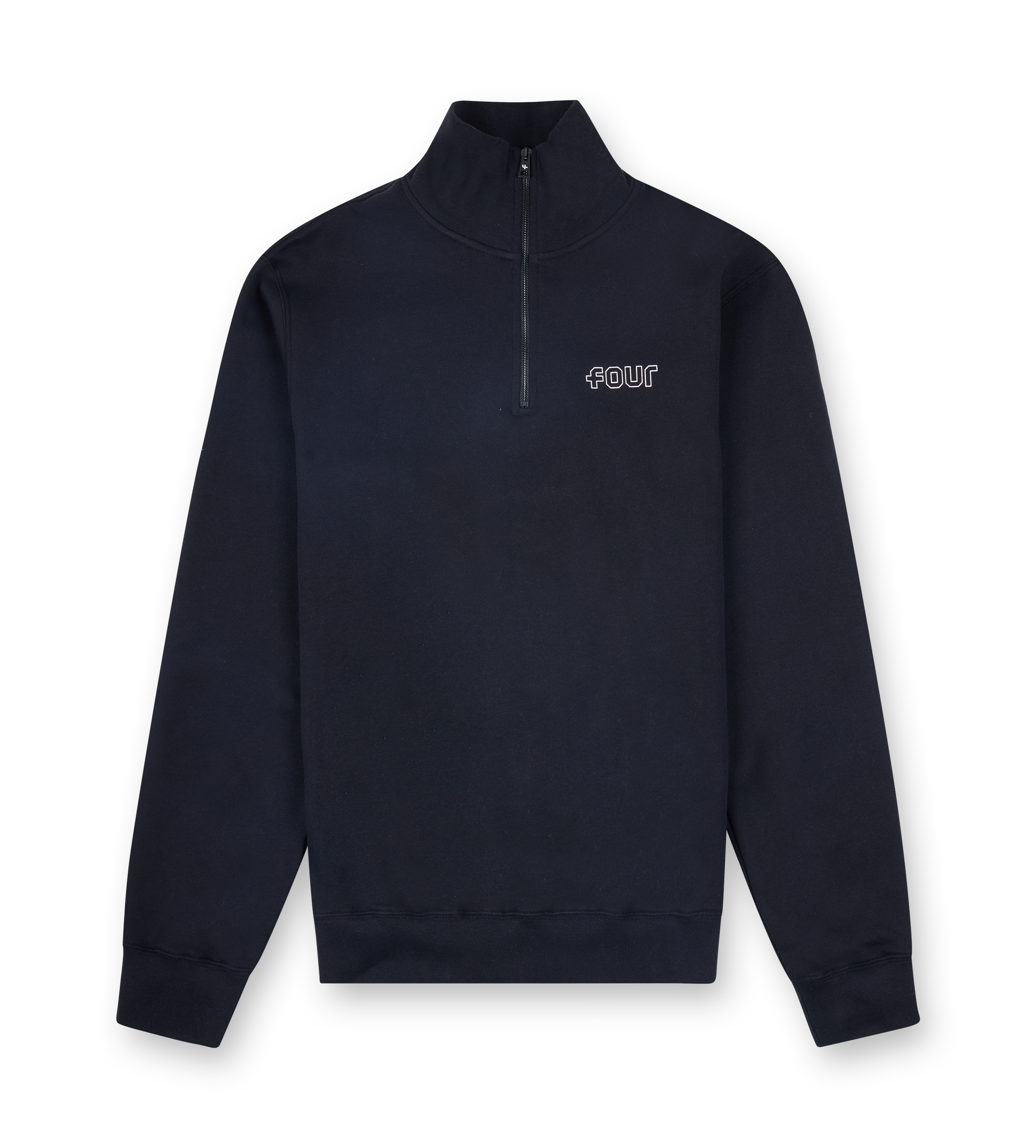 Outline Half Zip Black