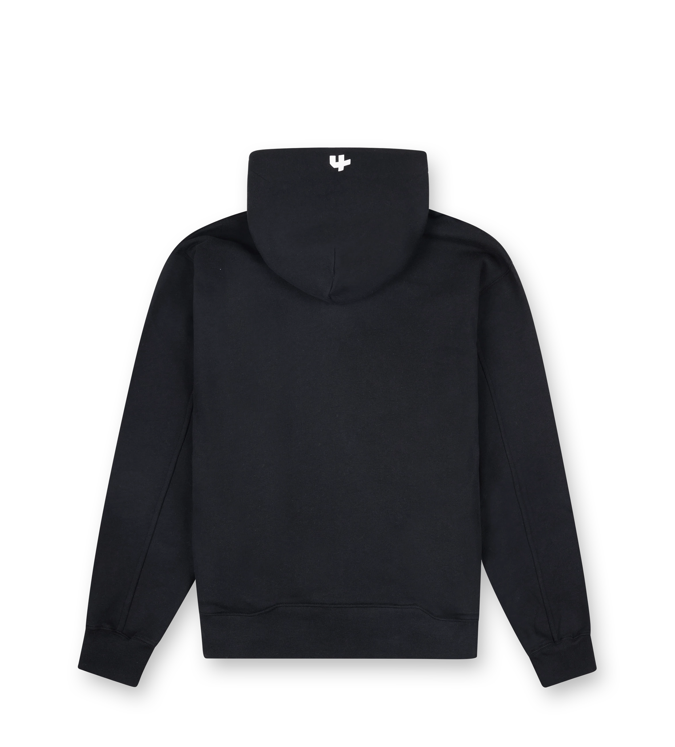Outline Zip Up Hoodie Black